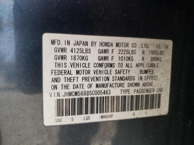 Photo 10 from auction – 2005 HONDA ACCORD EX with VIN JHMCM56885C005463