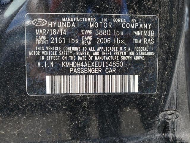 Photo 10 from auction – 2014 HYUNDAI ELANTRA SE with VIN KMHDH4AEXEU164850