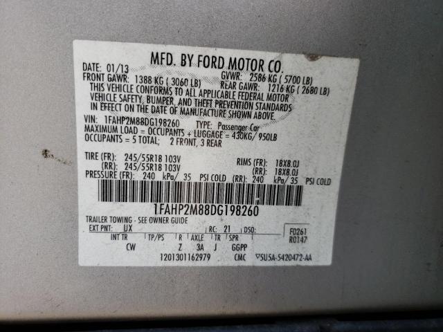 Photo 10 from auction – 2013 FORD TAURUS POL with VIN 1FAHP2M88DG198260