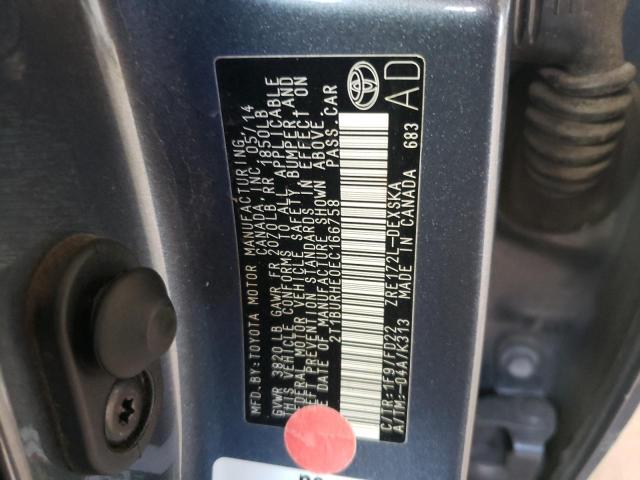Photo 10 from auction – 2014 TOYOTA COROLLA L with VIN 2T1BURHE0EC166758