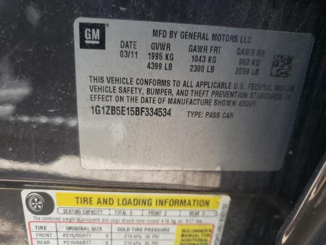 Photo 10 from auction – 2011 CHEVROLET MALIBU LS with VIN 1G1ZB5E15BF334534