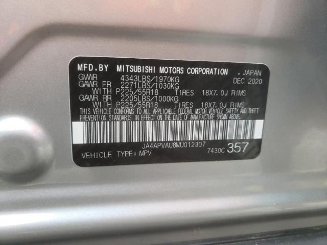 Photo 10 from auction – 2021 MITSUBISHI OUTLANDER with VIN JA4APVAU8MU012307
