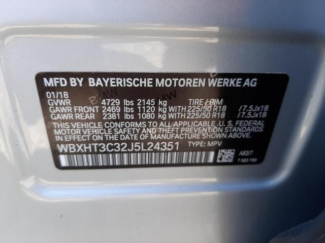 Photo 10 from auction – 2018 BMW X1 XDRIVE2 with VIN WBXHT3C32J5L24351