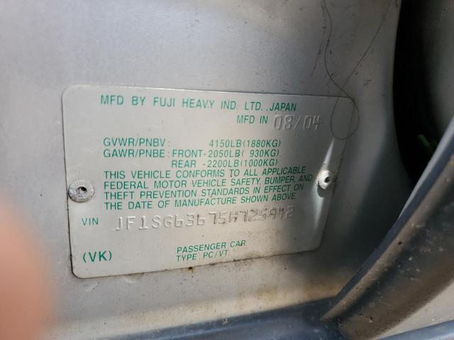 Photo 10 from auction – 2005 SUBARU FORESTER 2 with VIN JF1SG63675H725942