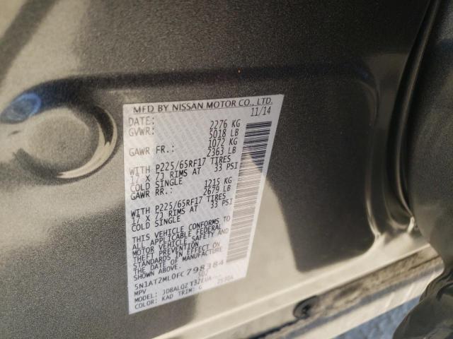 Photo 10 from auction – 2015 NISSAN ROGUE S with VIN 5N1AT2ML0FC798384