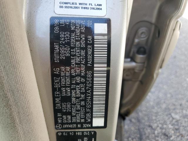 Photo 10 from auction – 1999 MERCEDES-BENZ E 320 with VIN WDBJF65H4XA765686