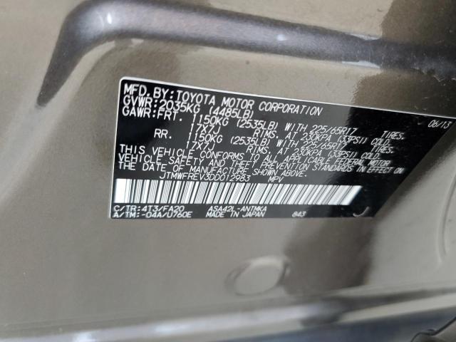 Photo 10 from auction – 2013 TOYOTA RAV4 XLE with VIN JTMWFREV3DD012983