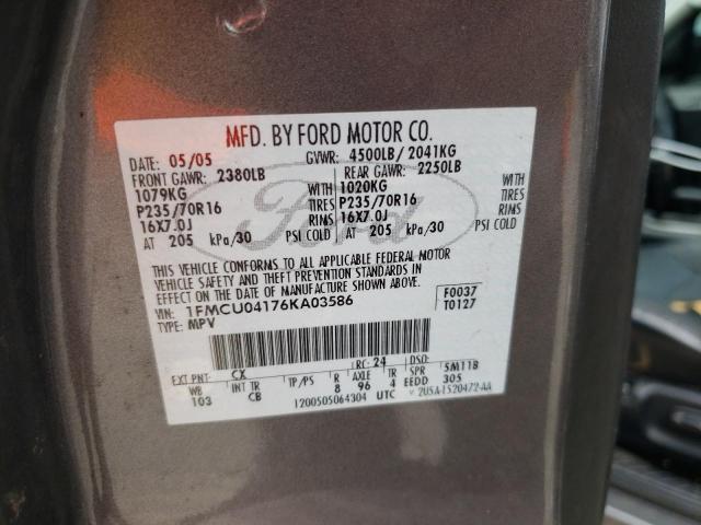 Photo 10 from auction – 2006 FORD ESCAPE LIM with VIN 1FMCU04176KA03586