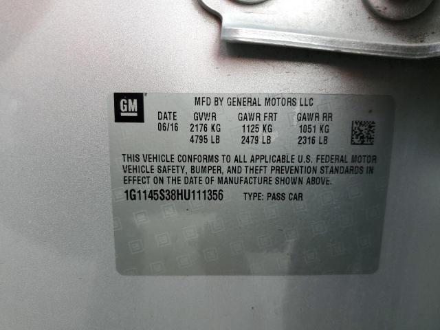 Photo 10 from auction – 2017 CHEVROLET IMPALA PRE with VIN 1G1145S38HU111356