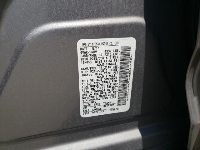 Photo 10 from auction – 2014 NISSAN ROGUE SELE with VIN JN8AS5MT0EW614216