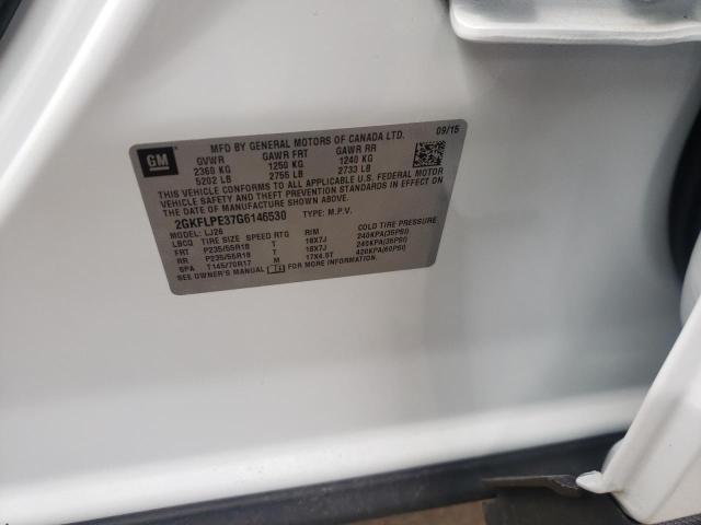 Photo 10 from auction – 2016 GMC TERRAIN SL with VIN 2GKFLPE37G6146530