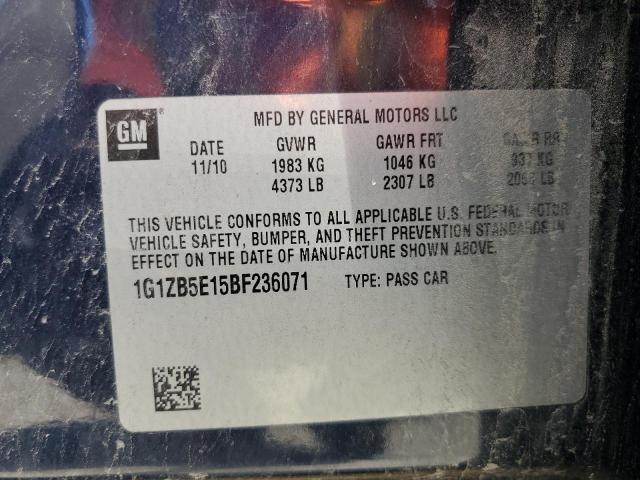 Photo 10 from auction – 2011 CHEVROLET MALIBU LS with VIN 1G1ZB5E15BF236071