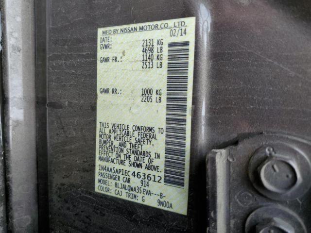Photo 10 from auction – 2014 NISSAN MAXIMA S with VIN 1N4AA5AP1EC463612