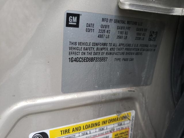 Photo 10 from auction – 2011 BUICK LACROSSE C with VIN 1G4GC5ED8BF335887