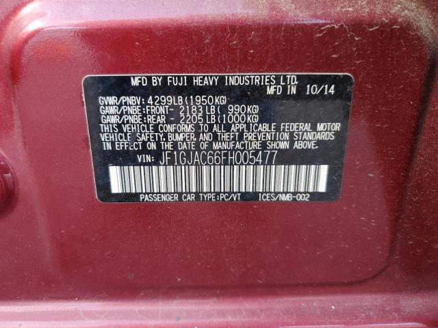Photo 10 from auction – 2015 SUBARU IMPREZA PR with VIN JF1GJAC66FH005477
