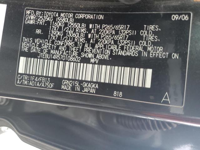 Zdjęcie 10 z aukcji – 2007 TOYOTA 4RUNNER SR z VIN JTEBU14R570108602