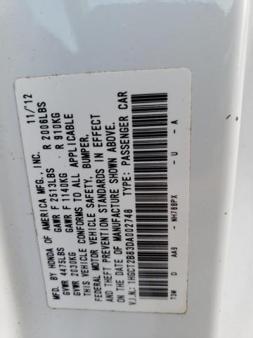 Photo 10 from auction – 2013 HONDA ACCORD EXL with VIN 1HGCT2B83DA002748