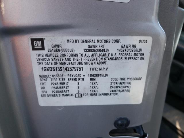 Photo 10 from auction – 2004 GMC ENVOY with VIN 1GKDS13S142379751