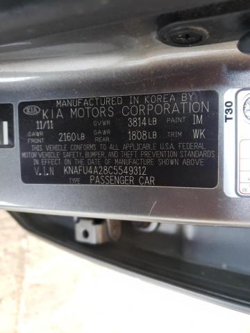Photo 10 from auction – 2012 KIA FORTE EX with VIN KNAFU4A28C5549312
