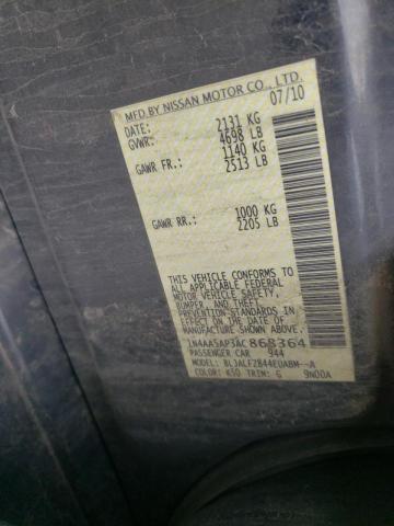 Photo 10 from auction – 2010 NISSAN MAXIMA S with VIN 1N4AA5AP3AC868364