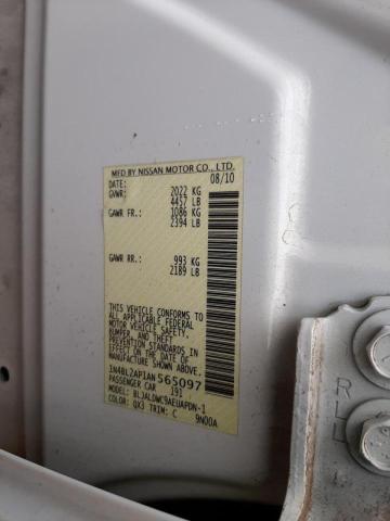 Photo 10 from auction – 2010 NISSAN ALTIMA SR with VIN 1N4BL2AP1AN565097