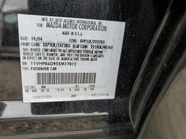 Photo 10 from auction – 2005 MAZDA 6 S with VIN 1YVHP84D955M17812