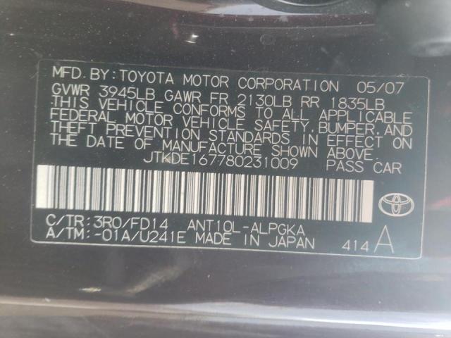 Photo 10 from auction – 2008 TOYOTA SCION TC with VIN JTKDE167780231009