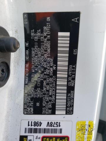 Photo 10 from auction – 2014 TOYOTA SIENNA LE with VIN 5TDKK3DC2ES447331
