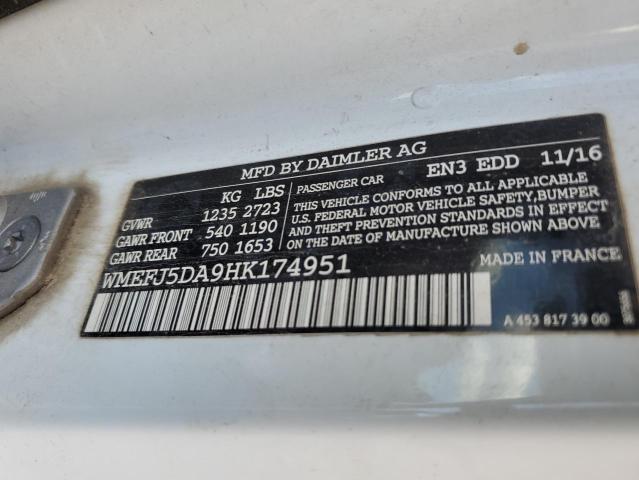 Photo 10 from auction – 2017 SMART FORTWO with VIN WMEFJ5DA9HK174951