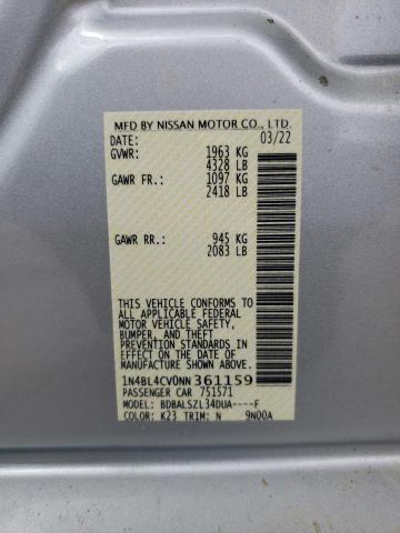 Photo 10 from auction – 2022 NISSAN ALTIMA SR with VIN 1N4BL4CV0NN361159