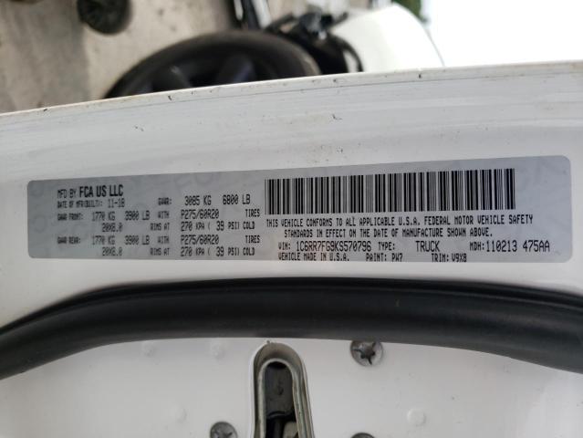 Photo 10 from auction – 2019 RAM 1500 CLASS with VIN 1C6RR7FG9KS570796