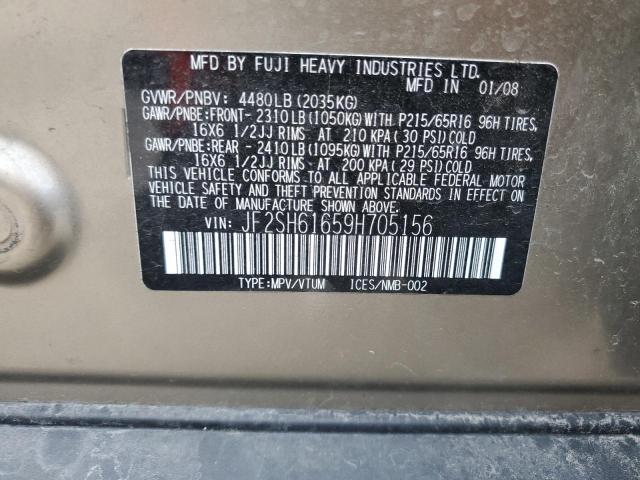Photo 10 from auction – 2009 SUBARU FORESTER 2 with VIN JF2SH61659H705156
