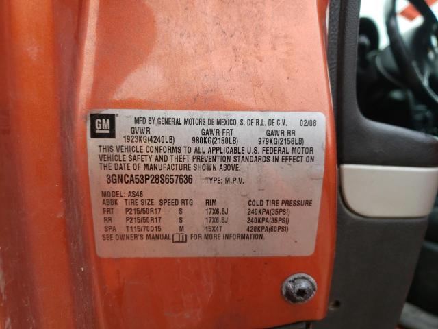 Photo 10 from auction – 2008 CHEVROLET HHR LT with VIN 3GNCA53P28S657636