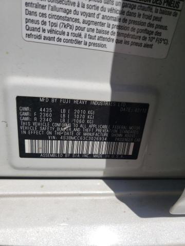 Photo 10 from auction – 2012 SUBARU LEGACY 2.5 with VIN 4S3BMCC63C3026934