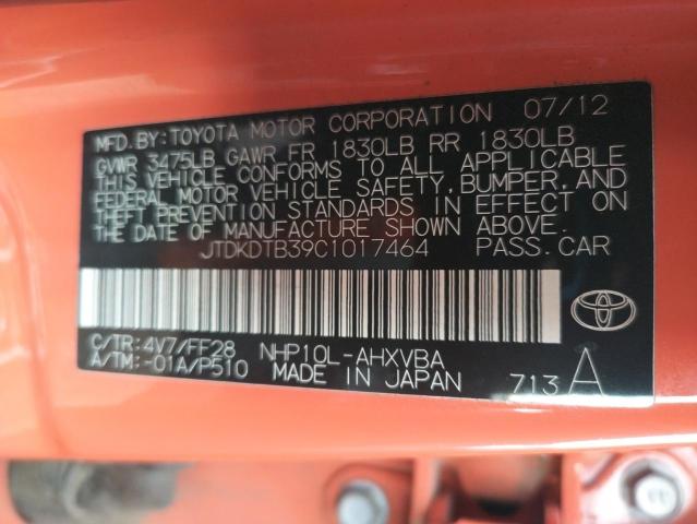 Photo 10 from auction – 2012 TOYOTA PRIUS C with VIN JTDKDTB39C1017464