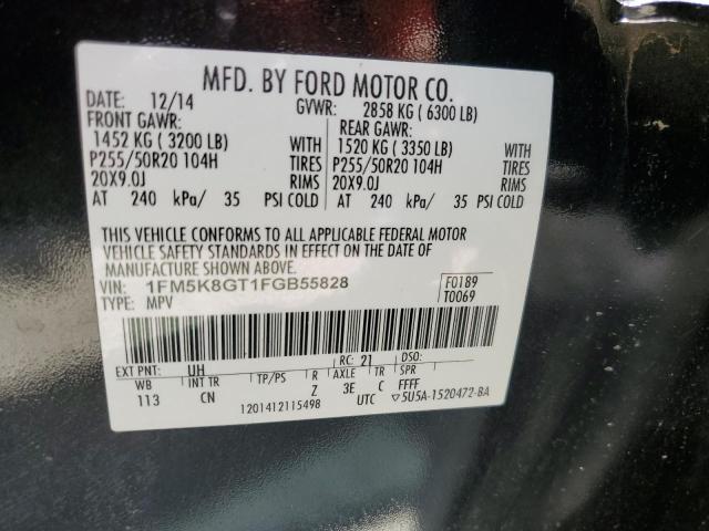 Photo 10 from auction – 2015 FORD EXPLORER S with VIN 1FM5K8GT1FGB55828