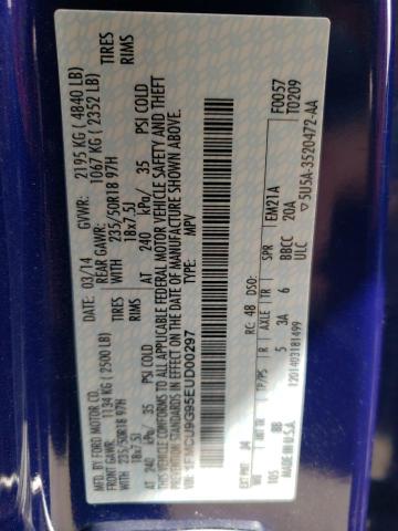 Photo 10 from auction – 2014 FORD ESCAPE SE with VIN 1FMCU9G95EUD00297