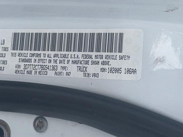 Photo 10 from auction – 2011 DODGE RAM 2500 with VIN 3D7TT2CT7BG541363