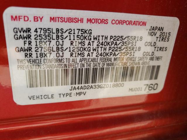 صورة رقم 10 من المزاد - 2016 MITSUBISHI OUTLANDER مع VIN JA4AD2A33GZ018800