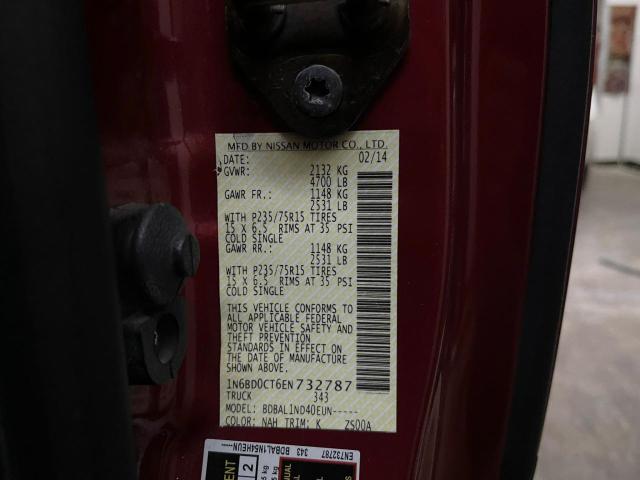 Photo 10 from auction – 2014 NISSAN FRONTIER S with VIN 1N6BD0CT6EN732787
