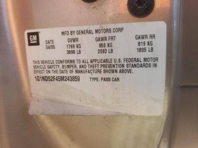 Photo 10 from auction – 2005 CHEVROLET CLASSIC with VIN 1G1ND52F45M243859