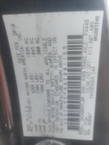 Photo 10 from auction – 2011 MITSUBISHI ECLIPSE SP with VIN 4A37L5EF6BE001155