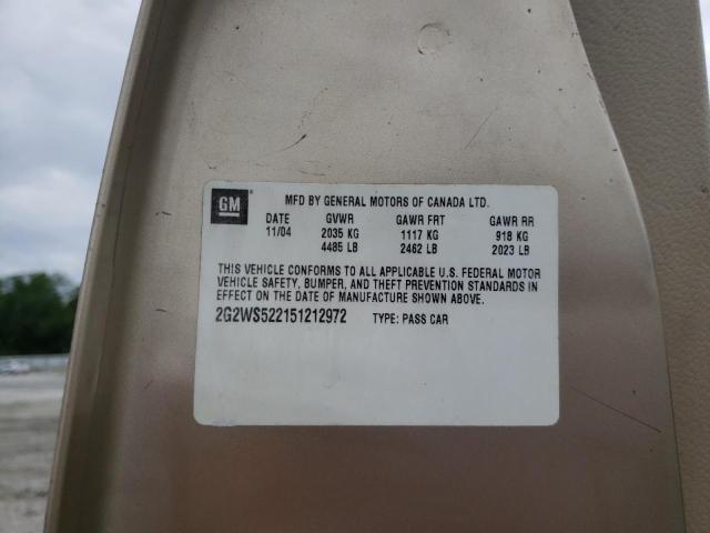 Photo 10 from auction – 2005 PONTIAC GRAND PRIX with VIN 2G2WS522151212972