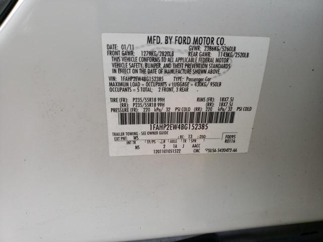 Photo 10 from auction – 2011 FORD TAURUS SEL with VIN 1FAHP2EW4BG152385