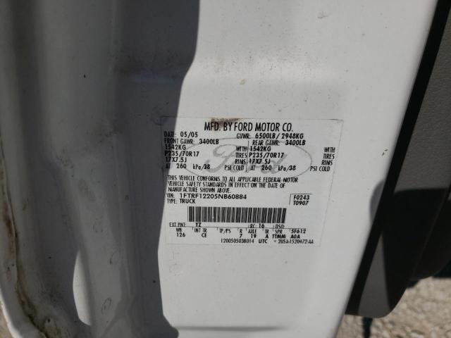 Photo 10 from auction – 2005 FORD F-150 with VIN 1FTRF12205NB60884