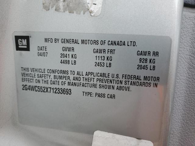 Photo 10 from auction – 2007 BUICK LACROSSE C with VIN 2G4WC552X71233693