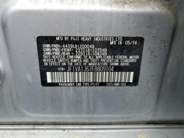 Photo 10 from auction – 2015 SUBARU WRX LIMITE with VIN JF1VA1J67F8809104