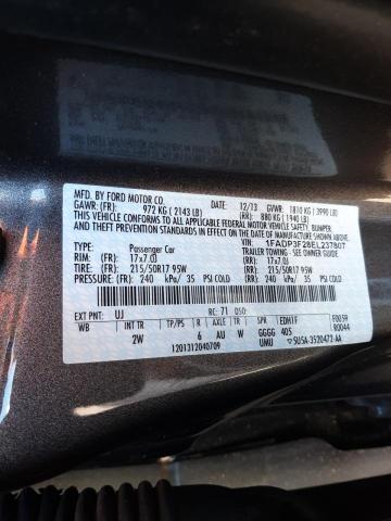 Photo 10 from auction – 2014 FORD FOCUS SE with VIN 1FADP3F28EL237807