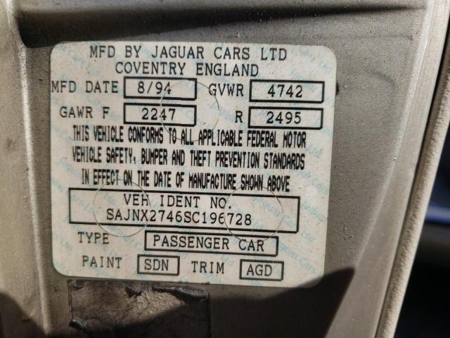 Photo 10 from auction – 1995 JAGUAR XJS 2+2 with VIN SAJNX2746SC196728