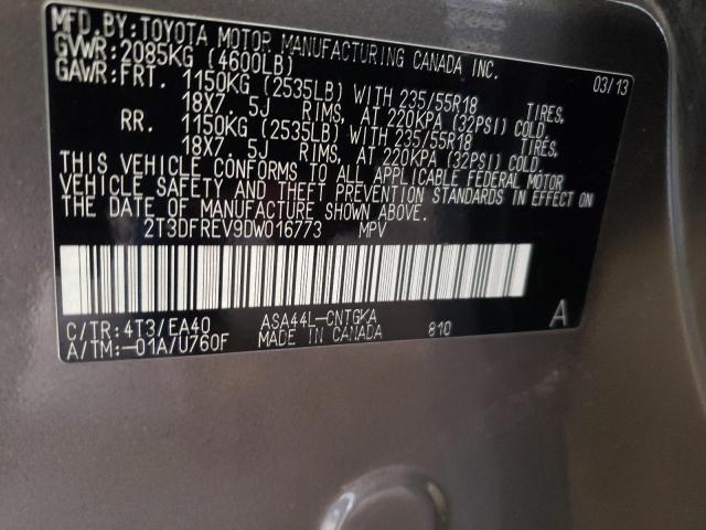 Photo 10 from auction – 2013 TOYOTA RAV4 LIMIT with VIN 2T3DFREV9DW016773